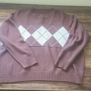 Brown Argyle Sweater
